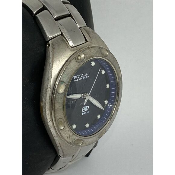 Fossil AM3288 Men's Silver Stainless Steel Analog Dial Quartz Wrist Watch FR122 - Picture 5 of 12